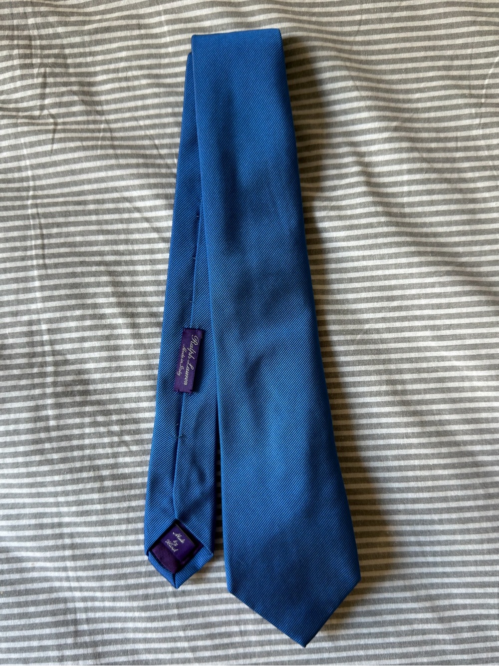 Ralph Lauren Purple Label Made in Italy Silk Tie blue